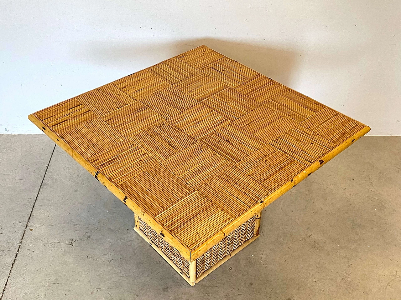 4 Chairs and table in bamboo in the style of Vivai del Sud, 1970s 9