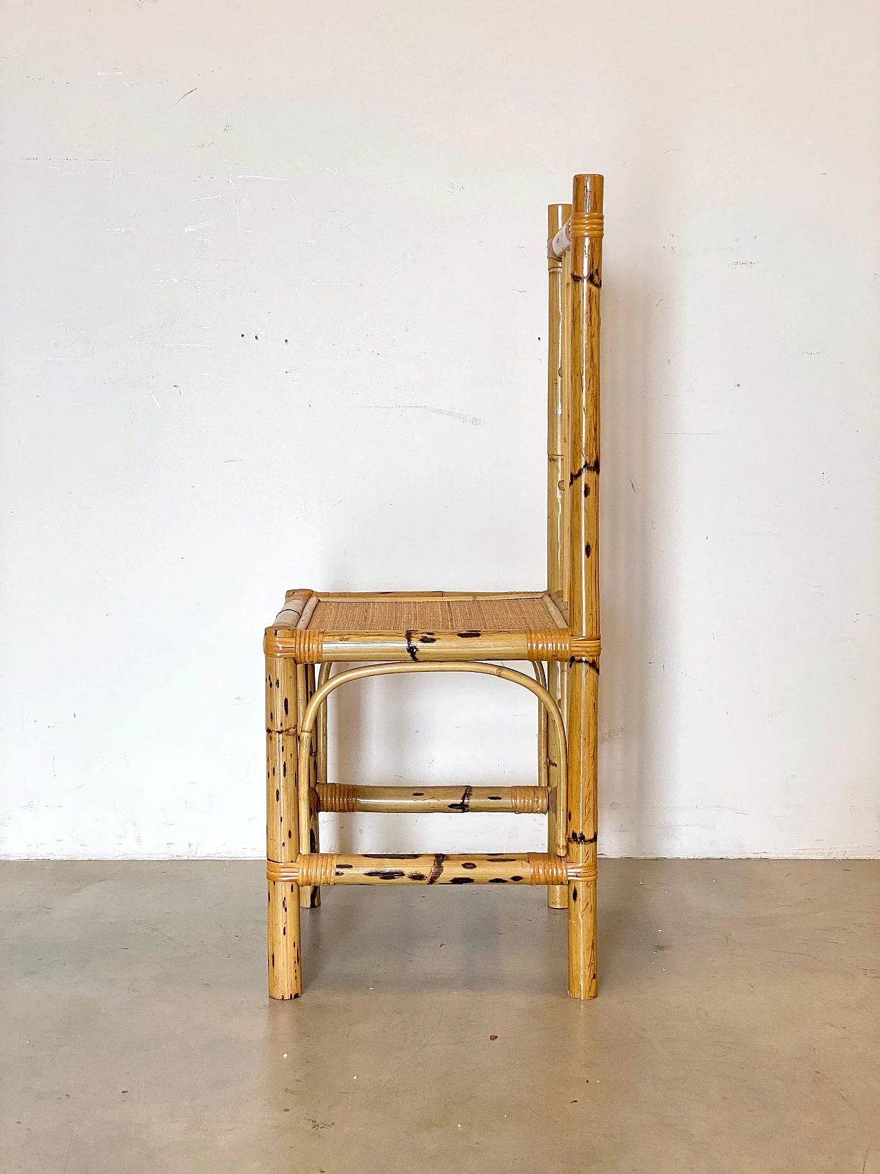 4 Chairs and table in bamboo in the style of Vivai del Sud, 1970s 18