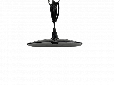 Black and white metal ceiling lamp, 1940s