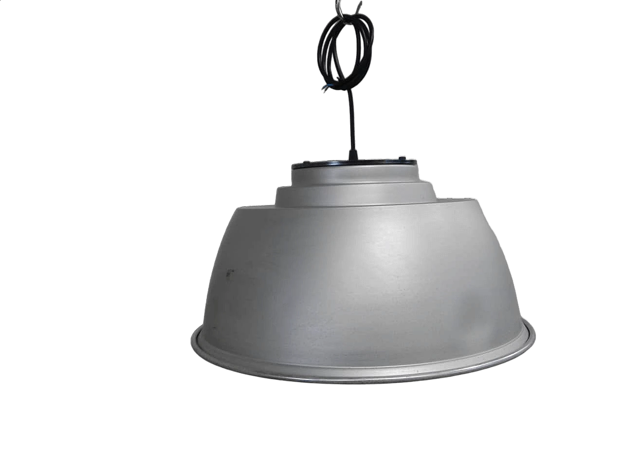 Lampada industriale D481950 a campana in alluminio, anni '50 9
