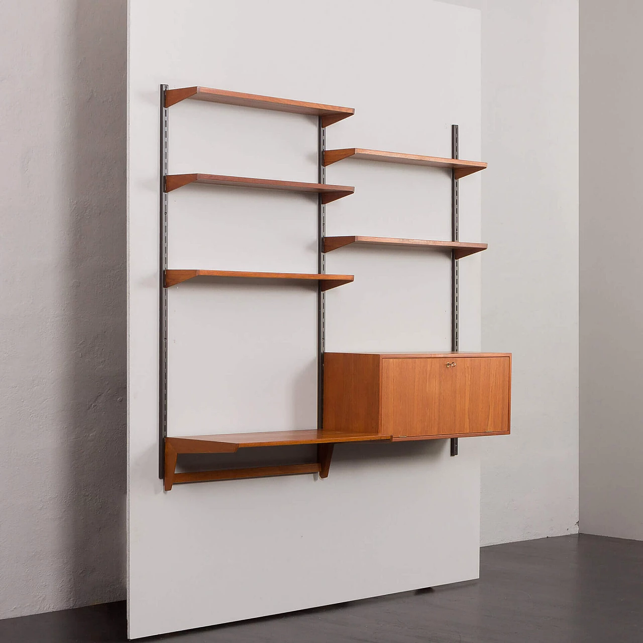 Hanging bookcase with desk by Kai Kristiansen for FM Mobler, 1960s 5