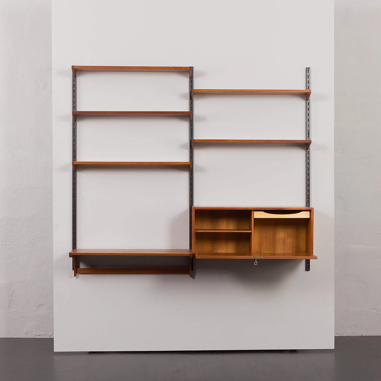 Hanging bookcase with desk by Kai Kristiansen for FM Mobler, 1960s 7