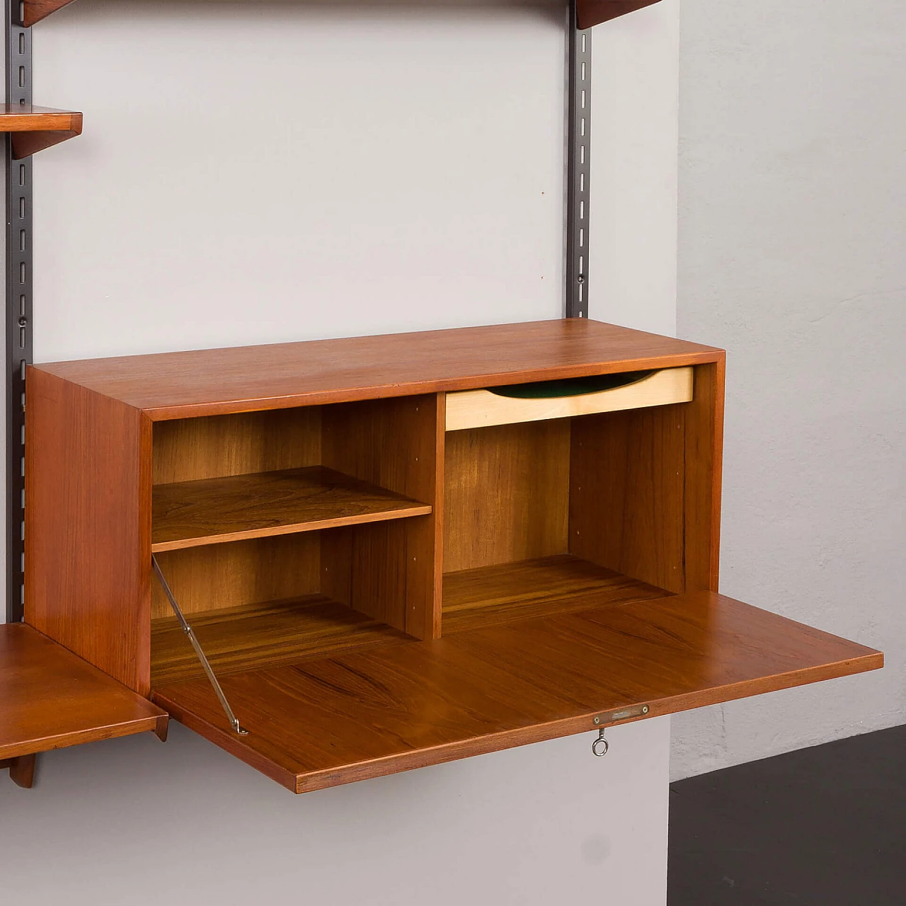 Hanging bookcase with desk by Kai Kristiansen for FM Mobler, 1960s 8