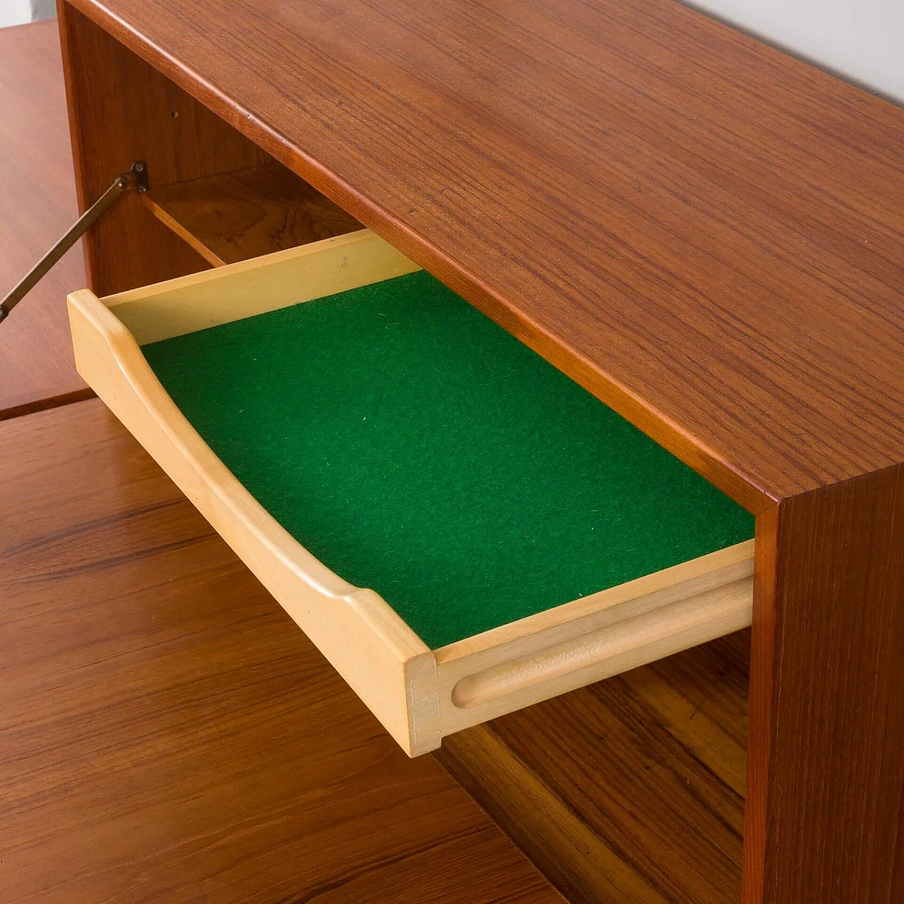 Hanging bookcase with desk by Kai Kristiansen for FM Mobler, 1960s 9