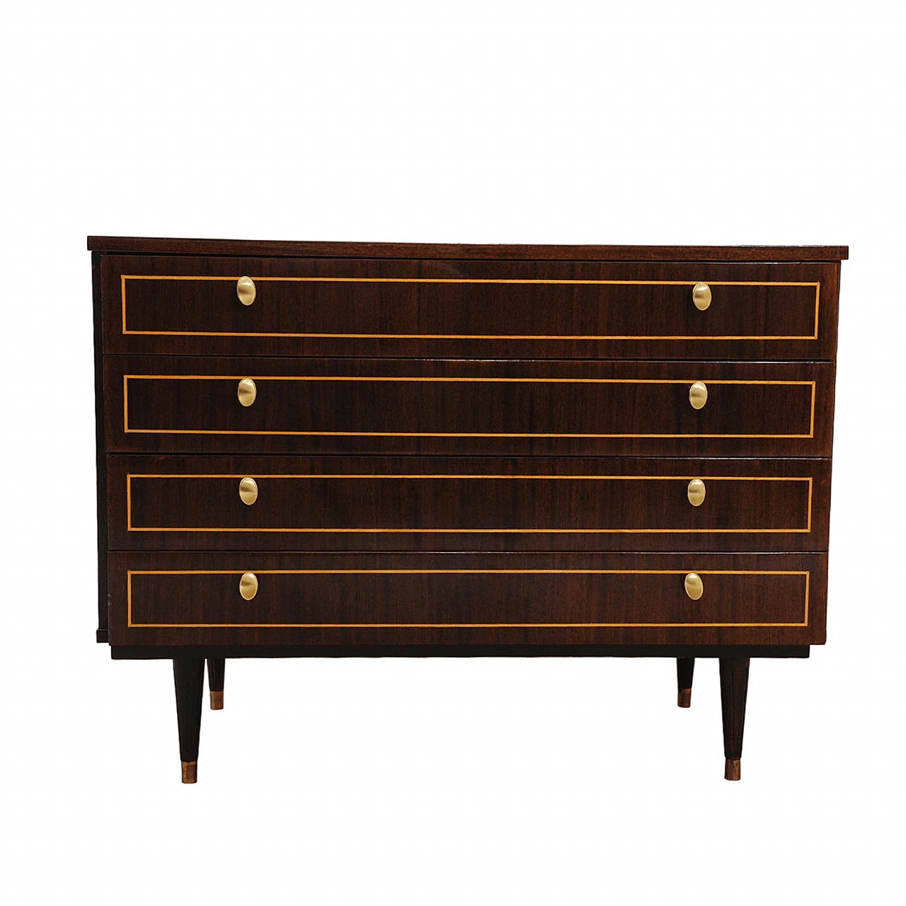 Cassettiera sovietica impiallacciata in palissandro, anni '70 1