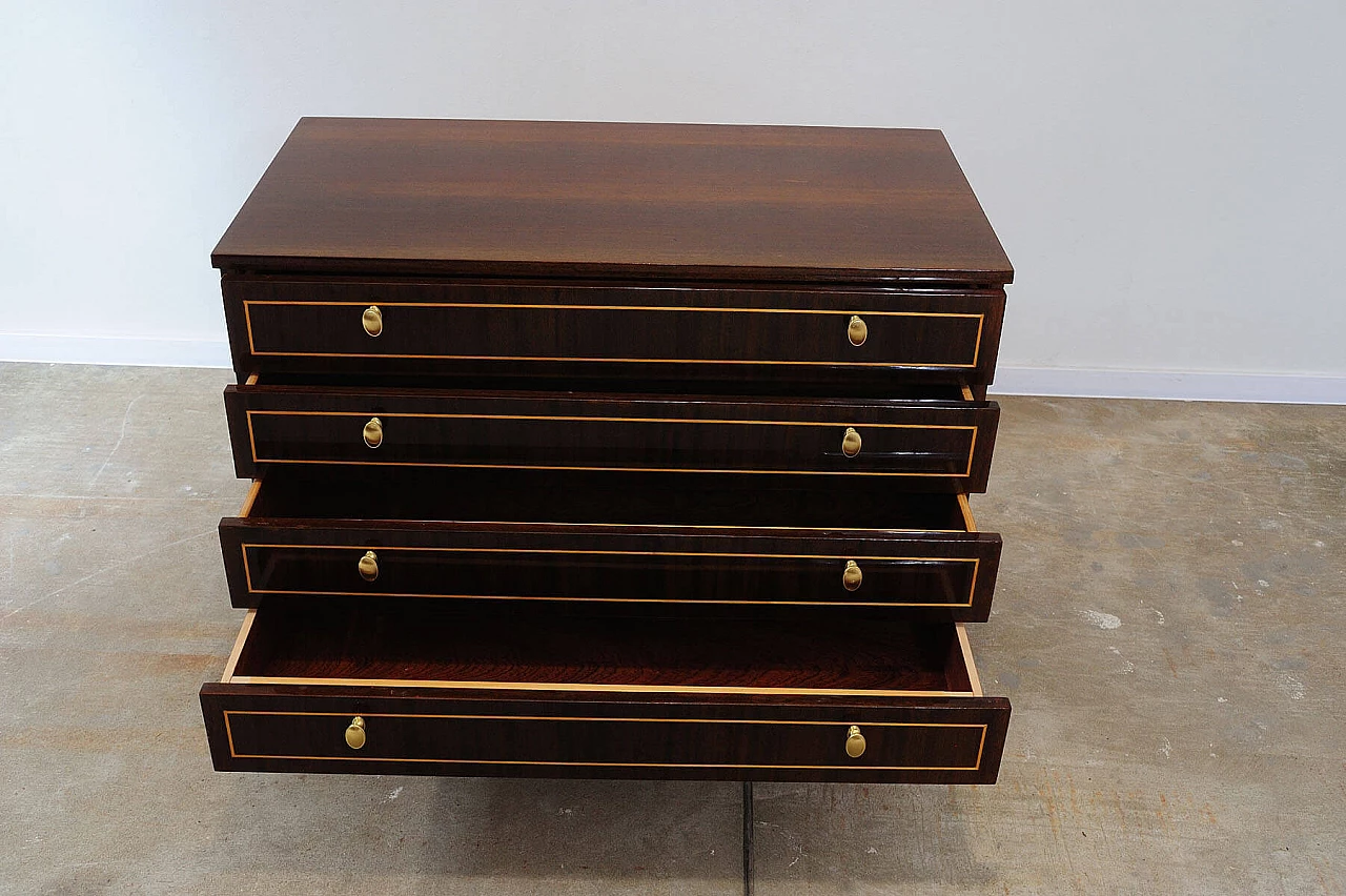 Cassettiera sovietica impiallacciata in palissandro, anni '70 4