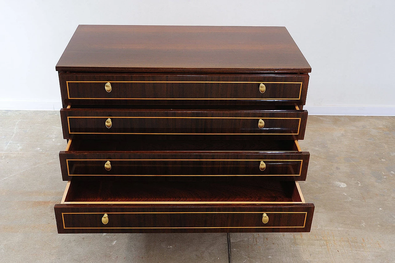 Cassettiera sovietica impiallacciata in palissandro, anni '70 6