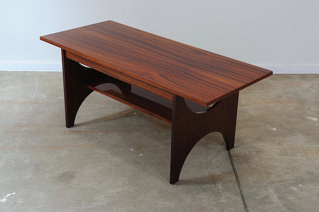 Soviet mahogany coffee table, 1970s 4