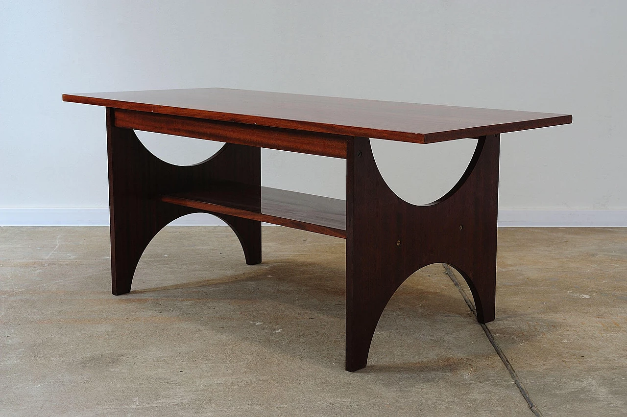 Soviet mahogany coffee table, 1970s 5