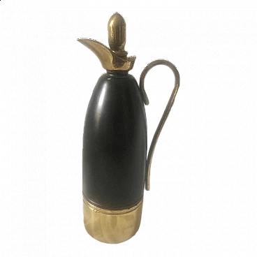 Brass and black lacquered metal pitcher by Standard, 1950s