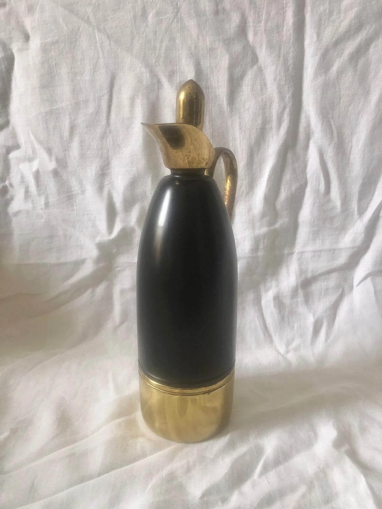 Brass and black lacquered metal pitcher by Standard, 1950s 13