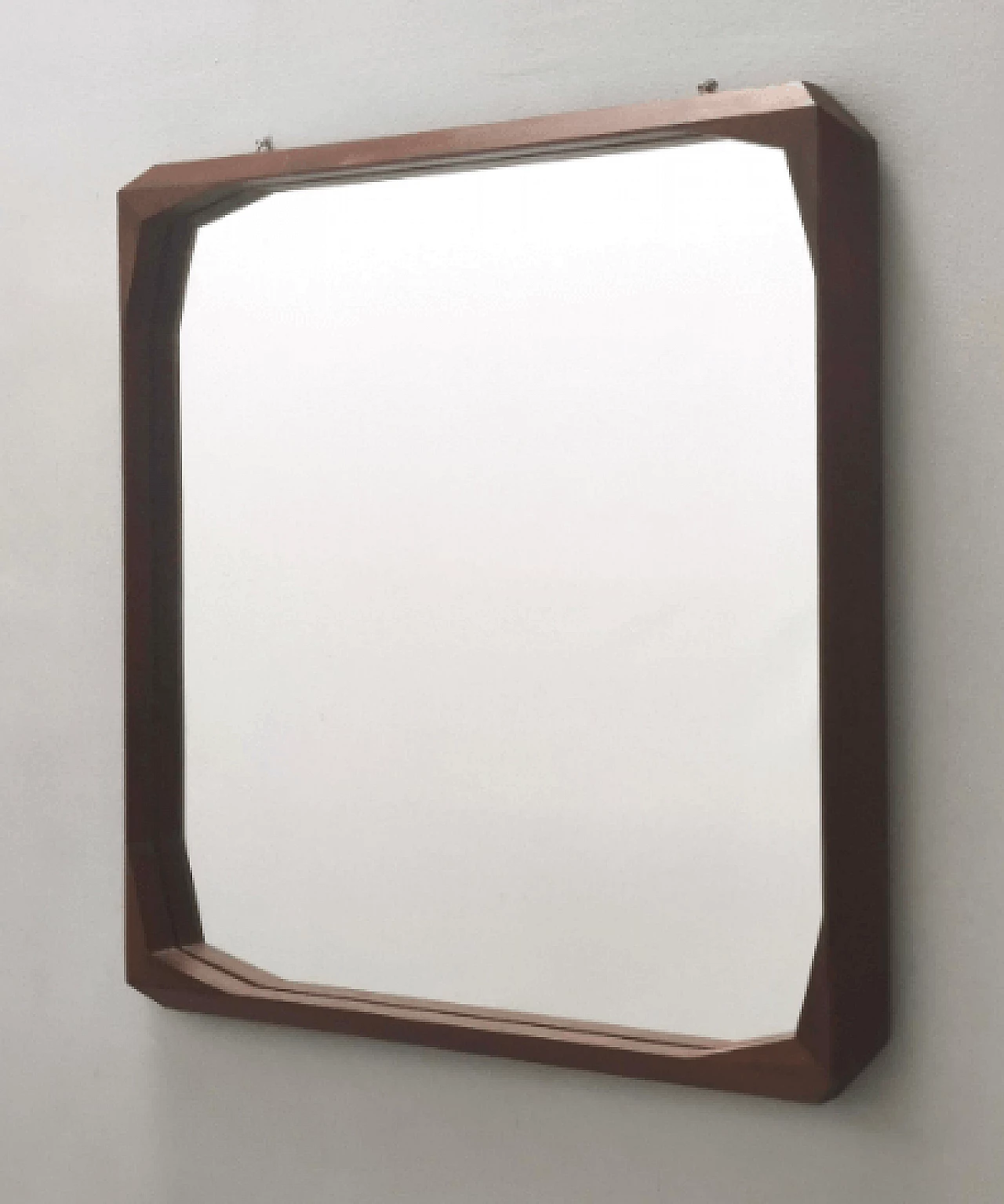 Specchio da parete in noce ebanizzato di Dino Cavalli, anni '60 3