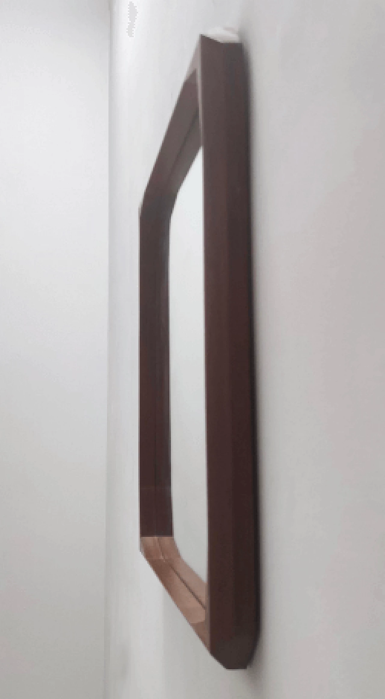 Specchio da parete in noce ebanizzato di Dino Cavalli, anni '60 4