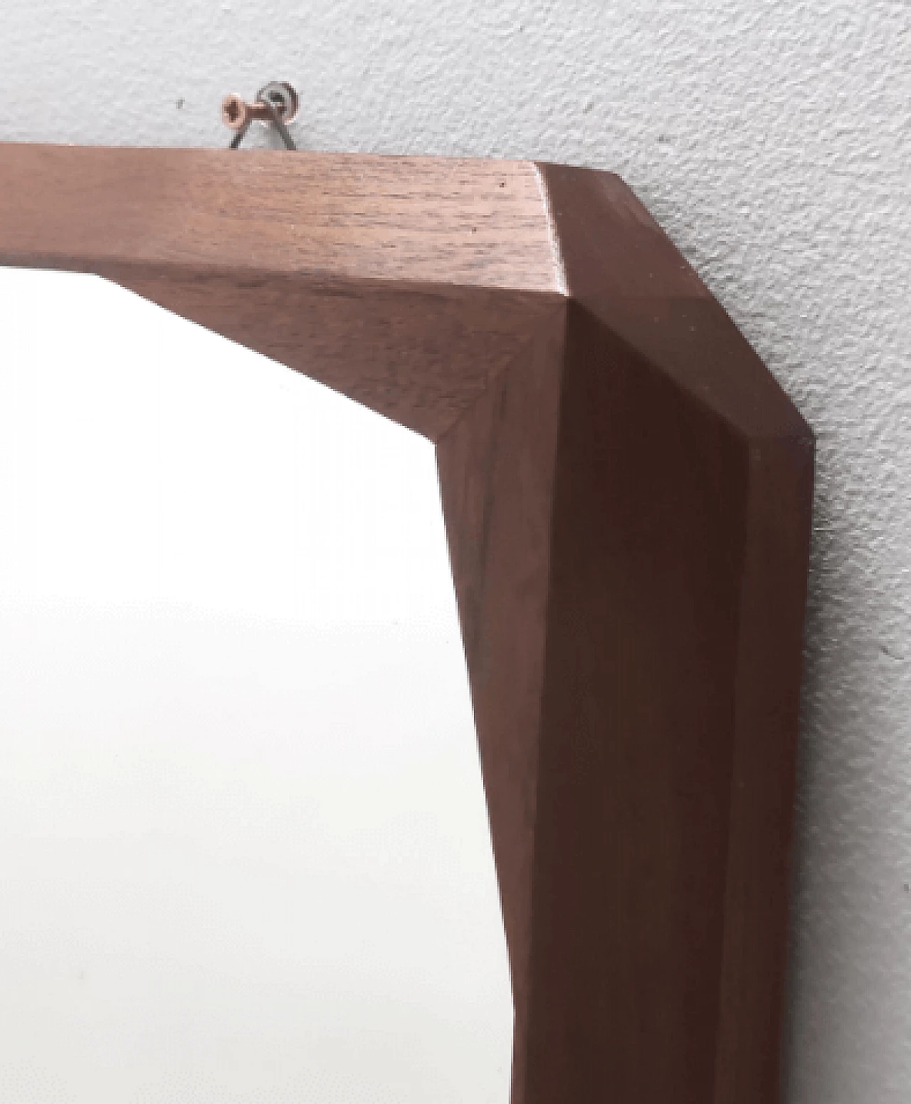 Specchio da parete in noce ebanizzato di Dino Cavalli, anni '60 6