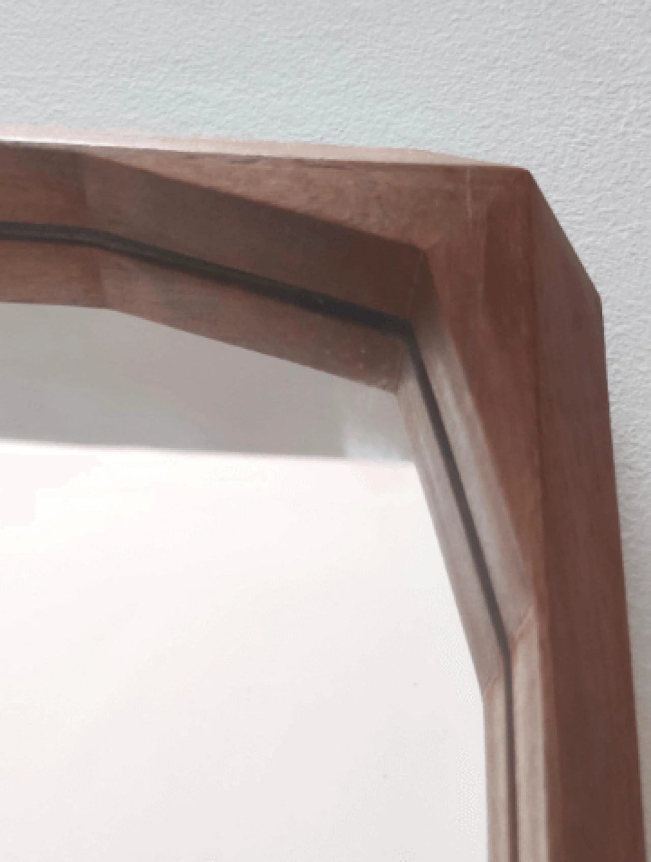 Specchio da parete in noce ebanizzato di Dino Cavalli, anni '60 9