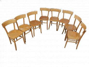 8 Beech chairs, 1950s