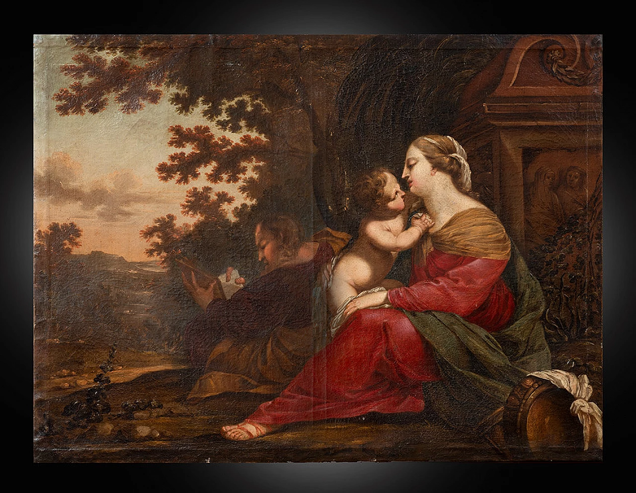 Rest on the Flight into Egypt, oil painting on canvas, first half of the 18th century 1