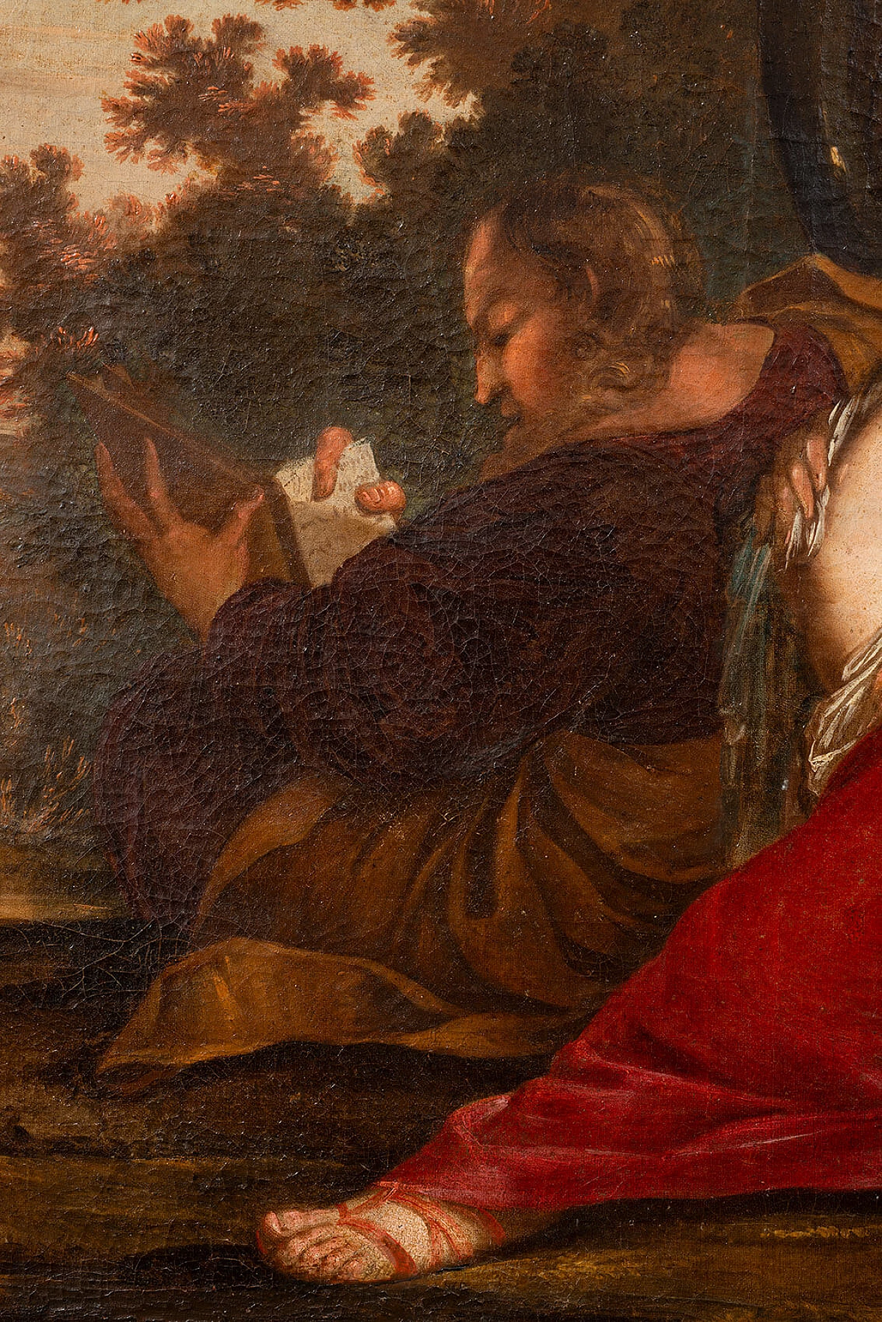 Rest on the Flight into Egypt, oil painting on canvas, first half of the 18th century 3