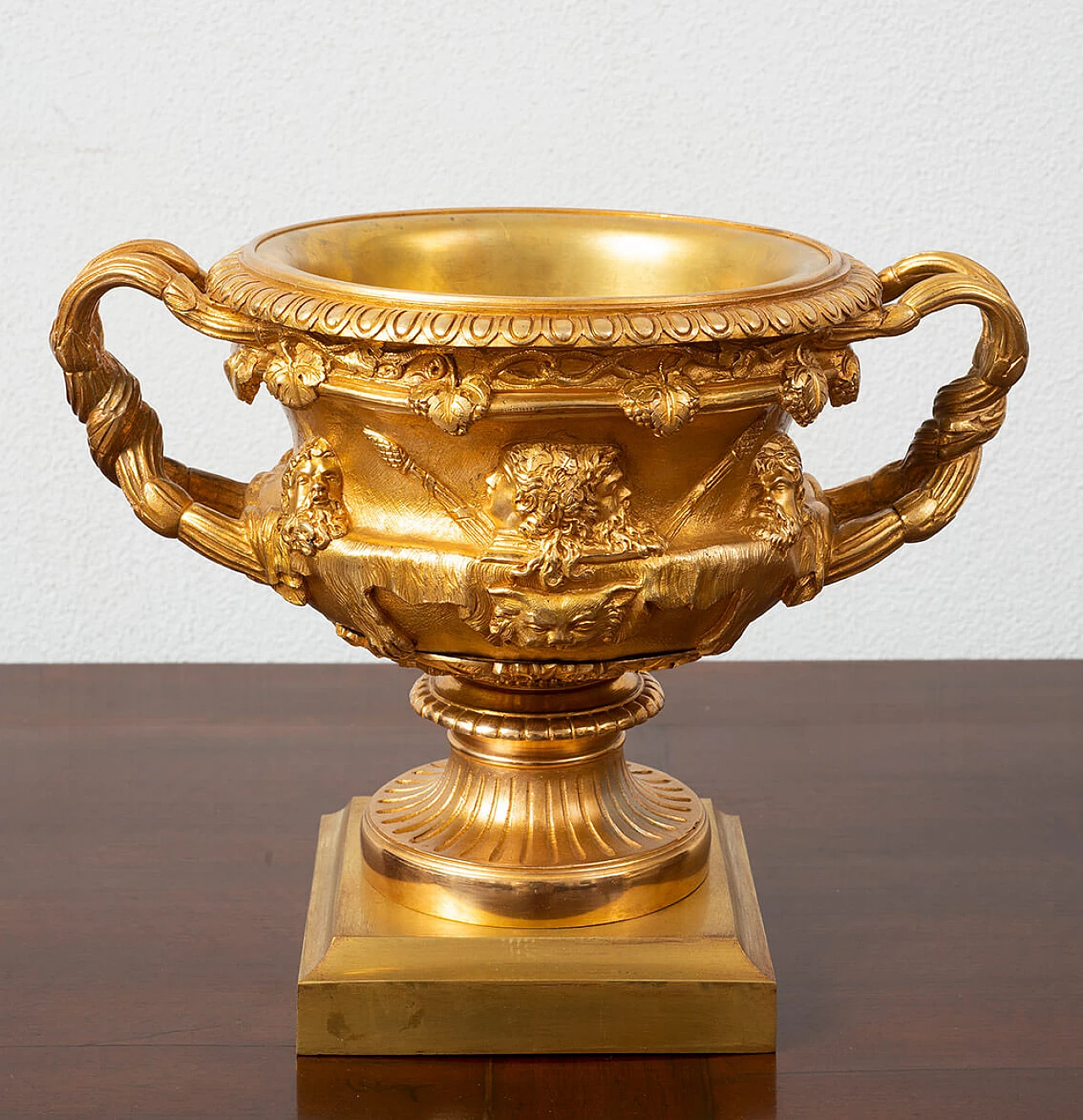 Coppa centrotavola Napoleone III in bronzo dorato, '800 6