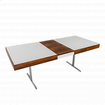 Extendable dining table in rosewood and formica, 1960s