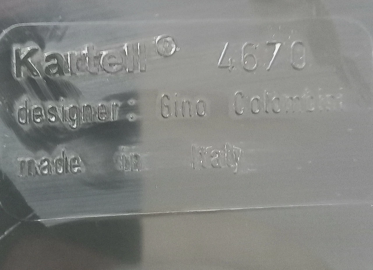 Cestino gettacarta 4670 di Gino Colombini per Kartell, anni '70 2