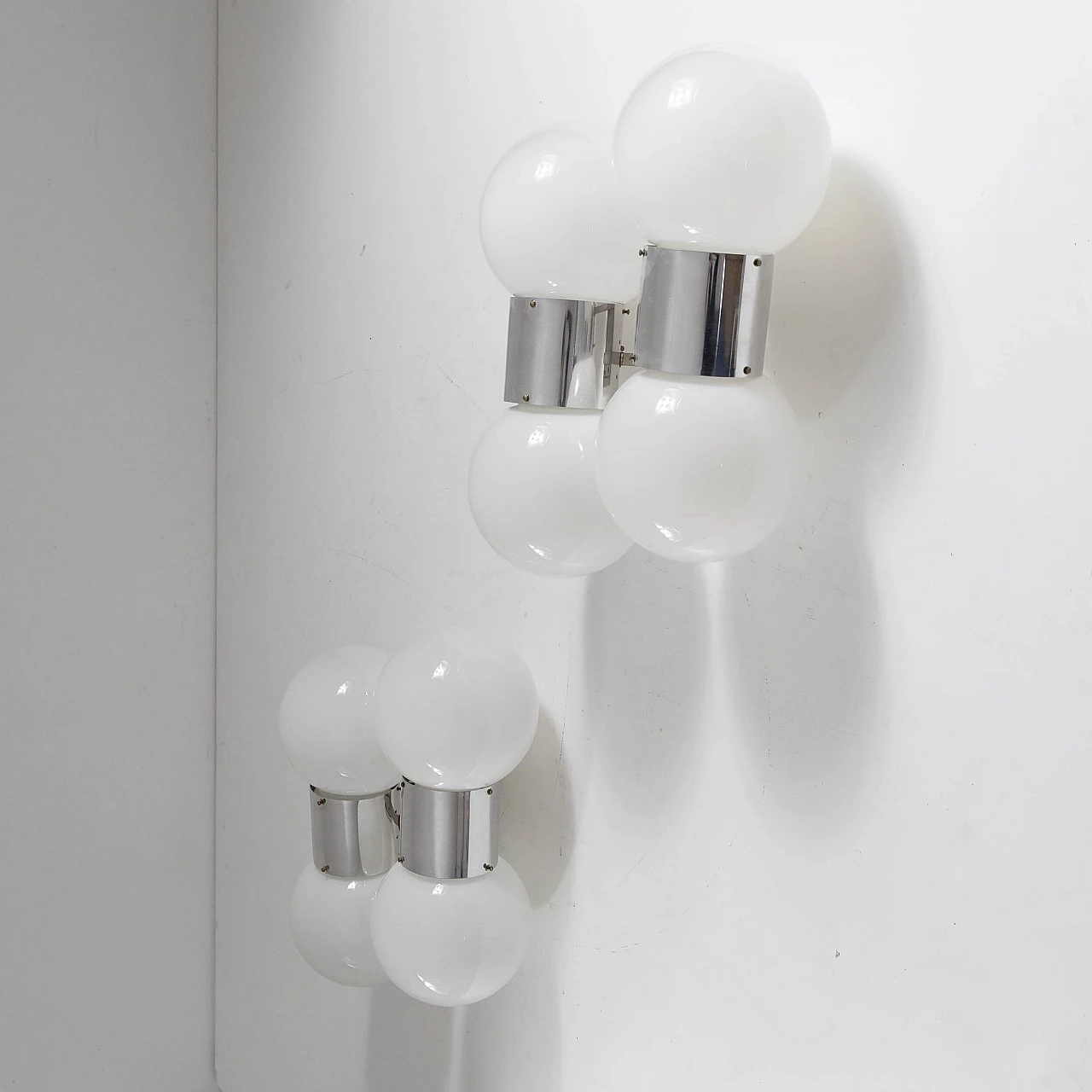 Coppia di lampade da parete di Stilux Milano, anni '60 4