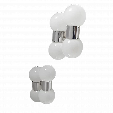 Coppia di lampade da parete di Stilux Milano, anni '60