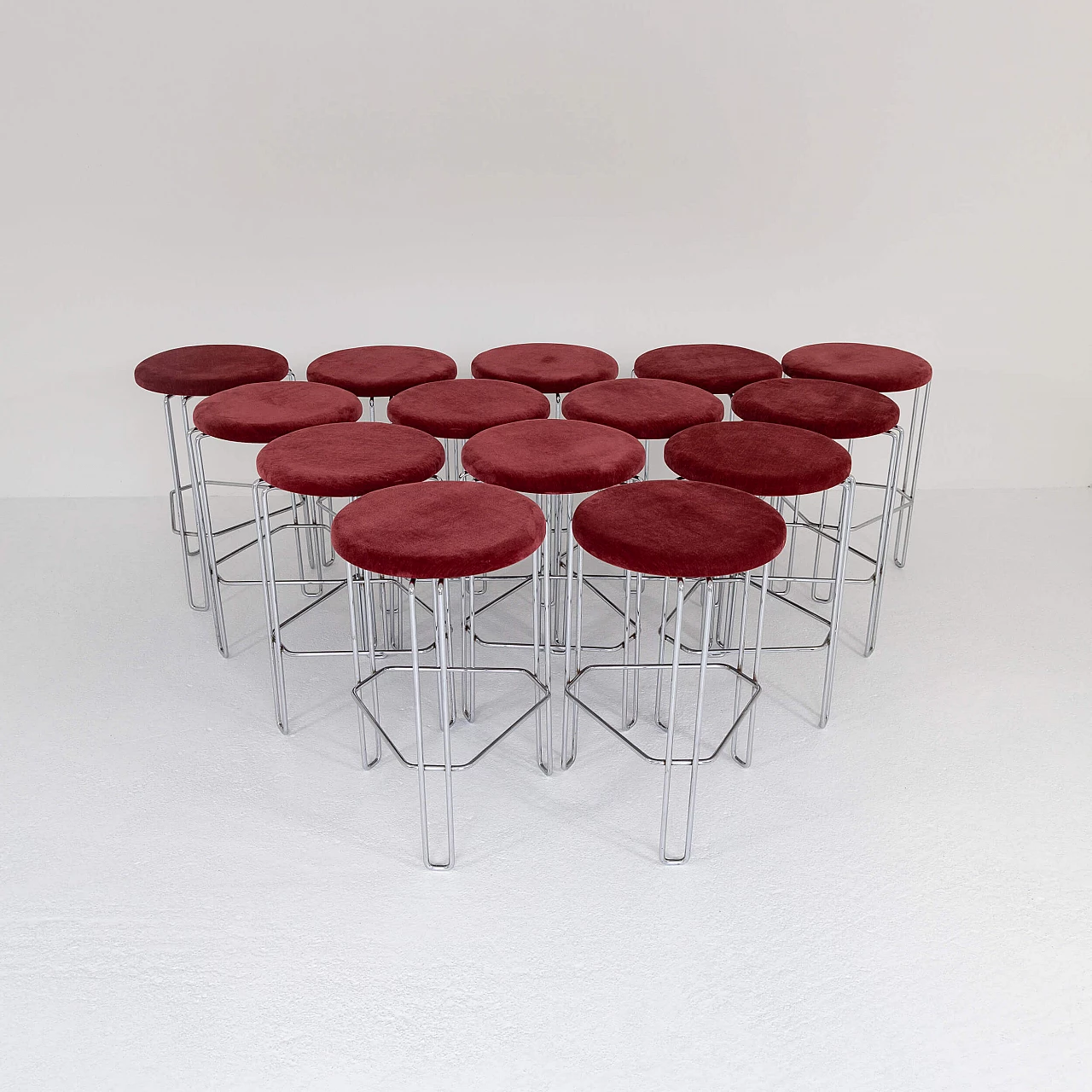Set of 14 "Area 63" model stools, Bononia Technical Studio 1