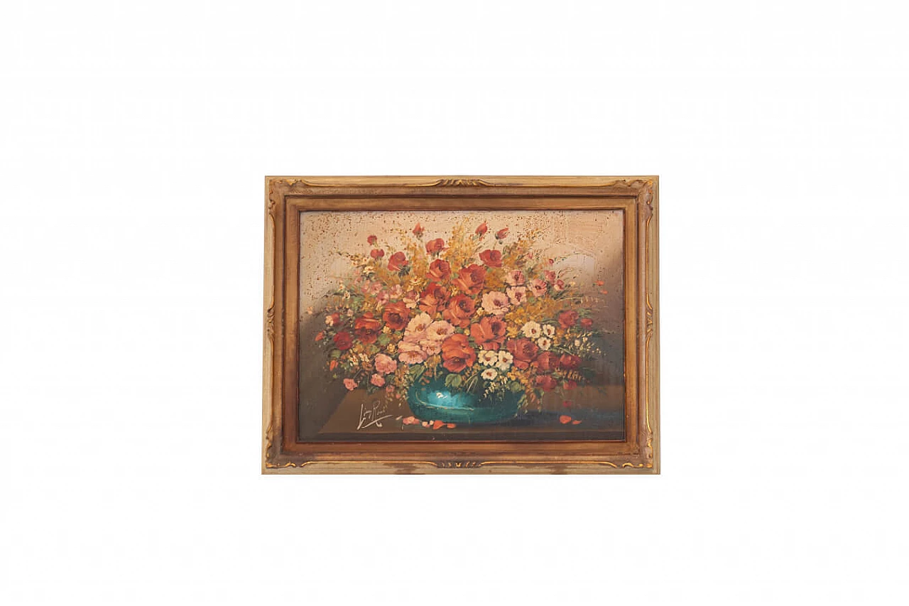 Lina Rossi, Floral composition, painting on canvas, 1930s 7