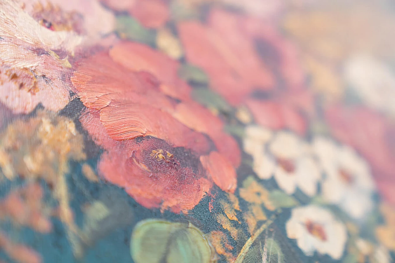 Lina Rossi, Floral composition, painting on canvas, 1930s 11