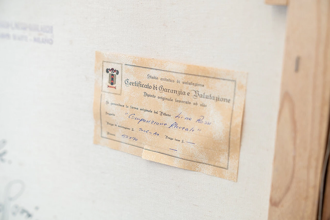 Lina Rossi, Floral composition, painting on canvas, 1930s 13