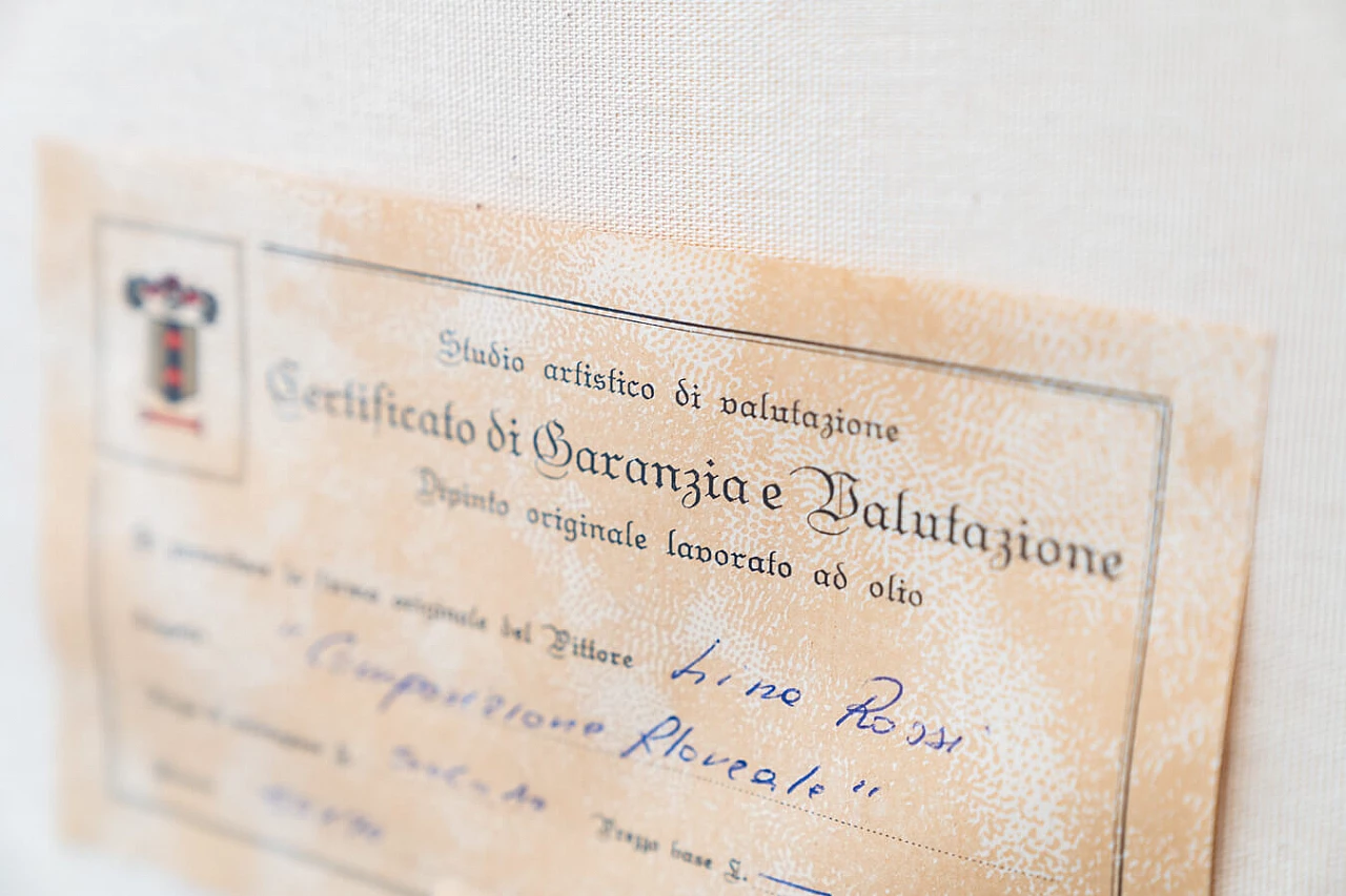 Lina Rossi, Floral composition, painting on canvas, 1930s 17