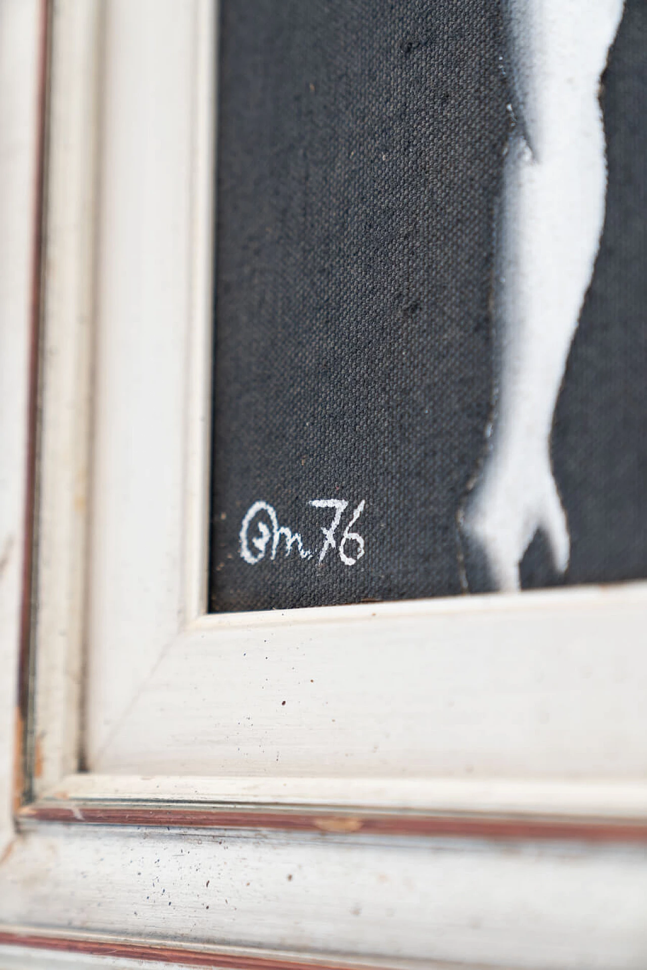 Dipinto di donna con burattino, anni '70 1466203