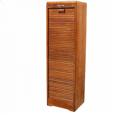 Oak filing cabinet with single shutter, early 20th century