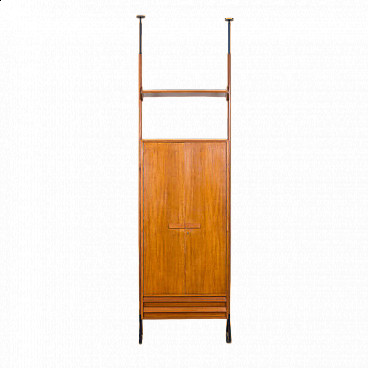 Freestanding floor-to-celling wardrobe in Franco Albini style, 1960s