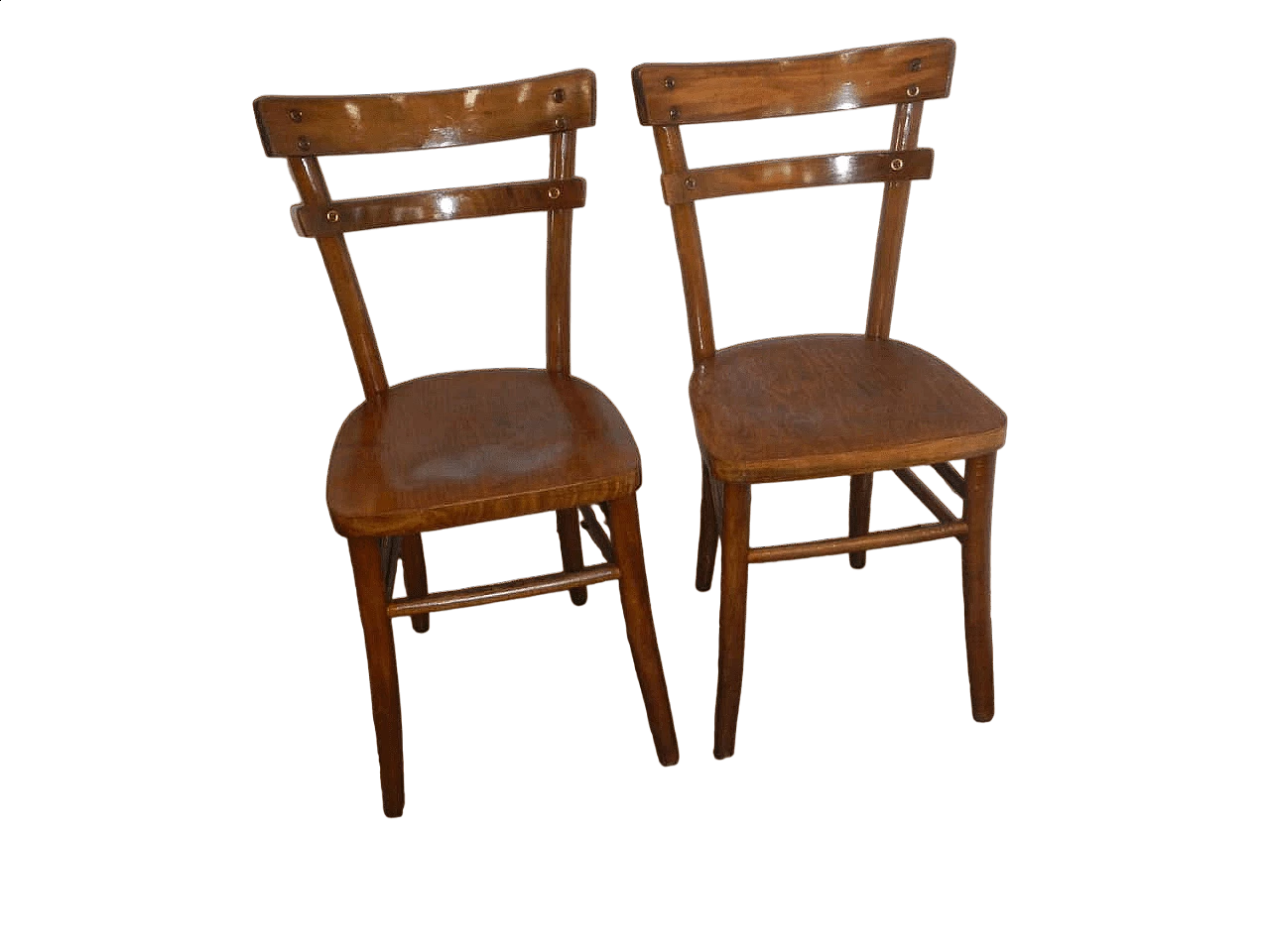 Pair of beechwood chairs, 1950s 10