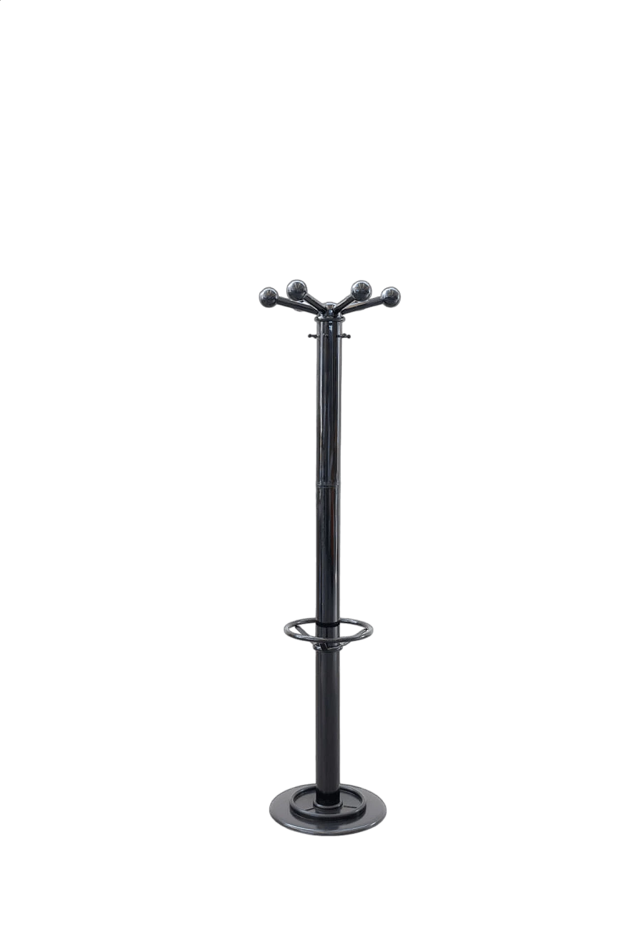 Black polypropylene floor coat rack, 1970s 10