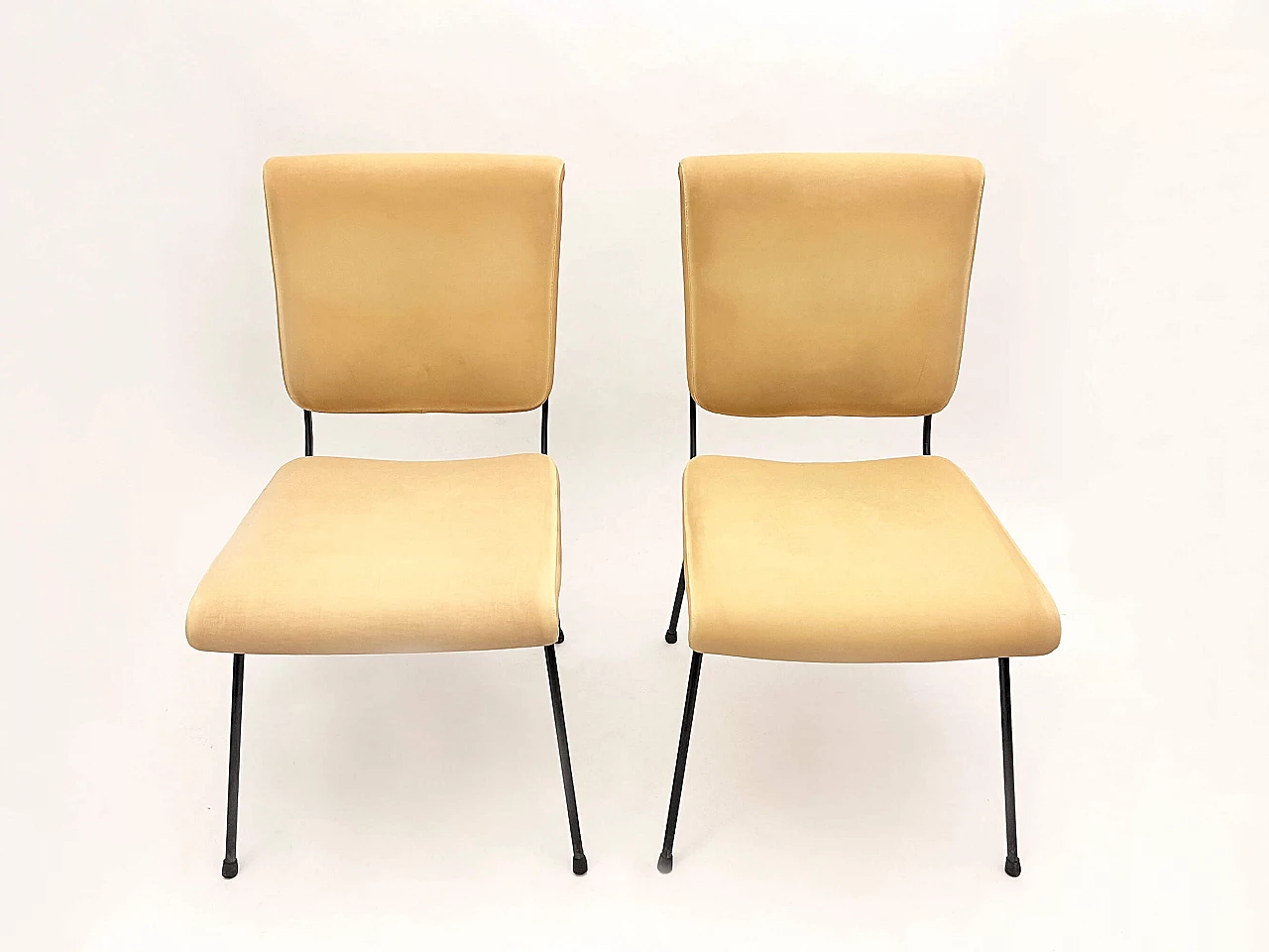 Pair of Du 24 chairs by Gastone Rinaldi for Rima, 1950s 7