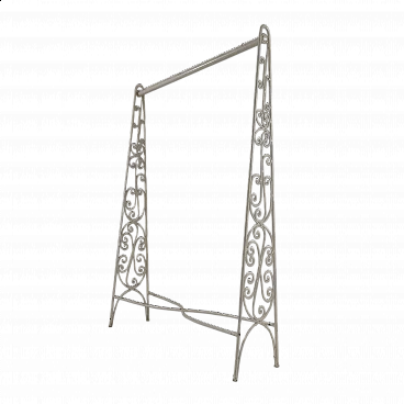 Coat rack in white painted iron, 1950s