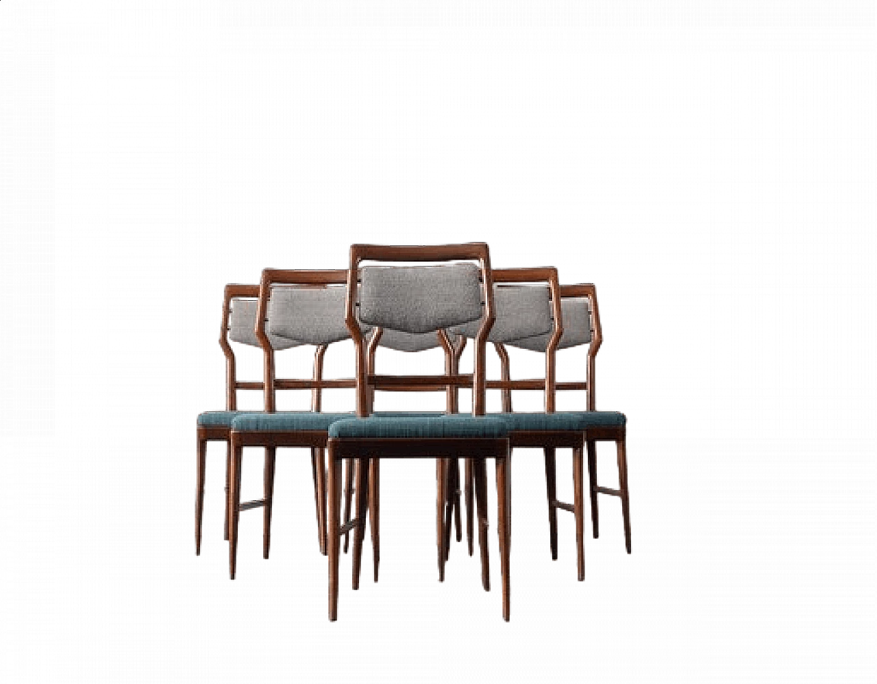 6 Sedie da pranzo in teak di La Permanente Mobili Cantù, anni '50 14
