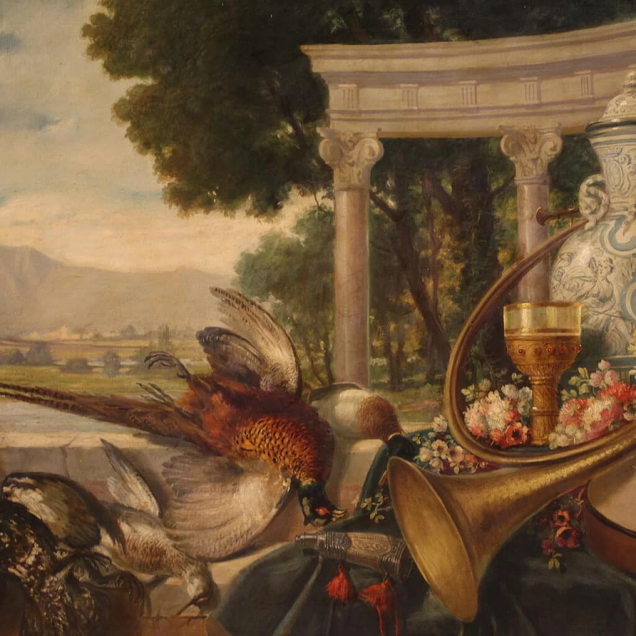 Giorgio Ceragioli, still life and landscape, oil painting on canvas 3