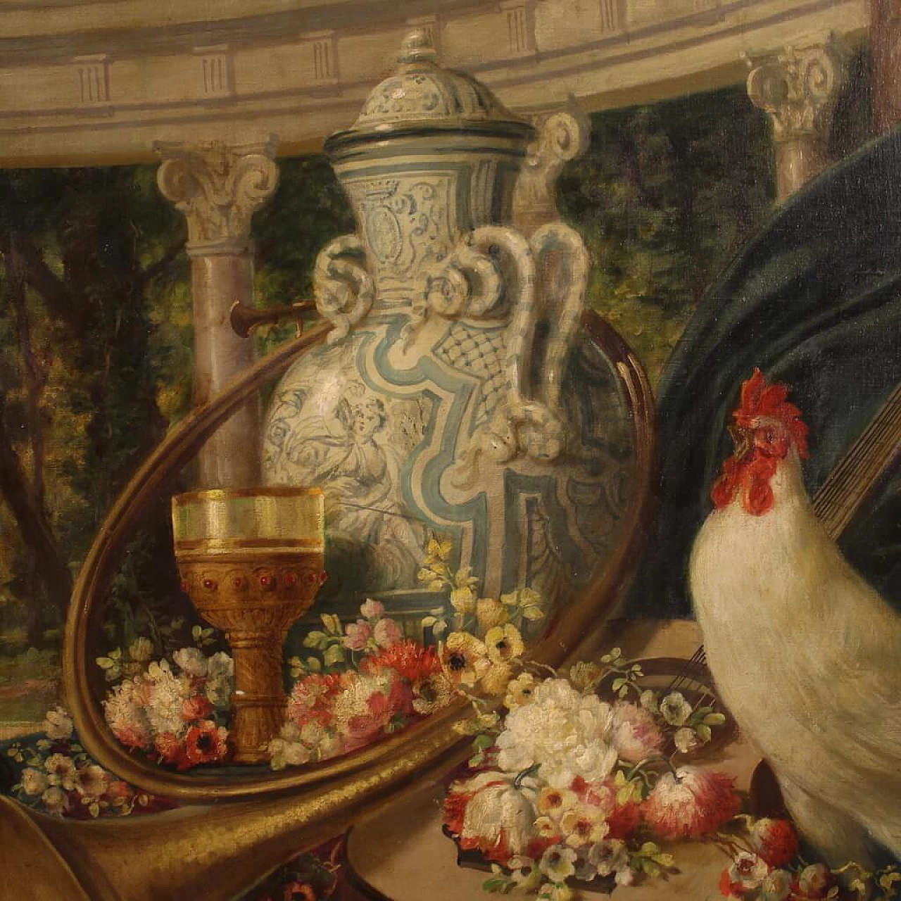 Giorgio Ceragioli, still life and landscape, oil painting on canvas 10