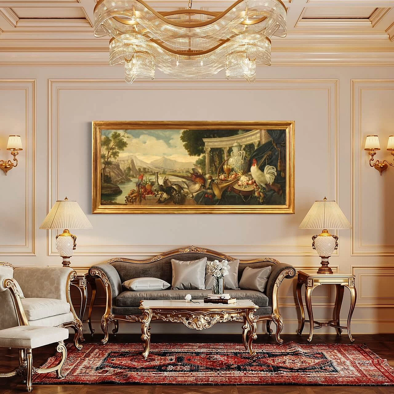 Giorgio Ceragioli, still life and landscape, oil painting on canvas 11