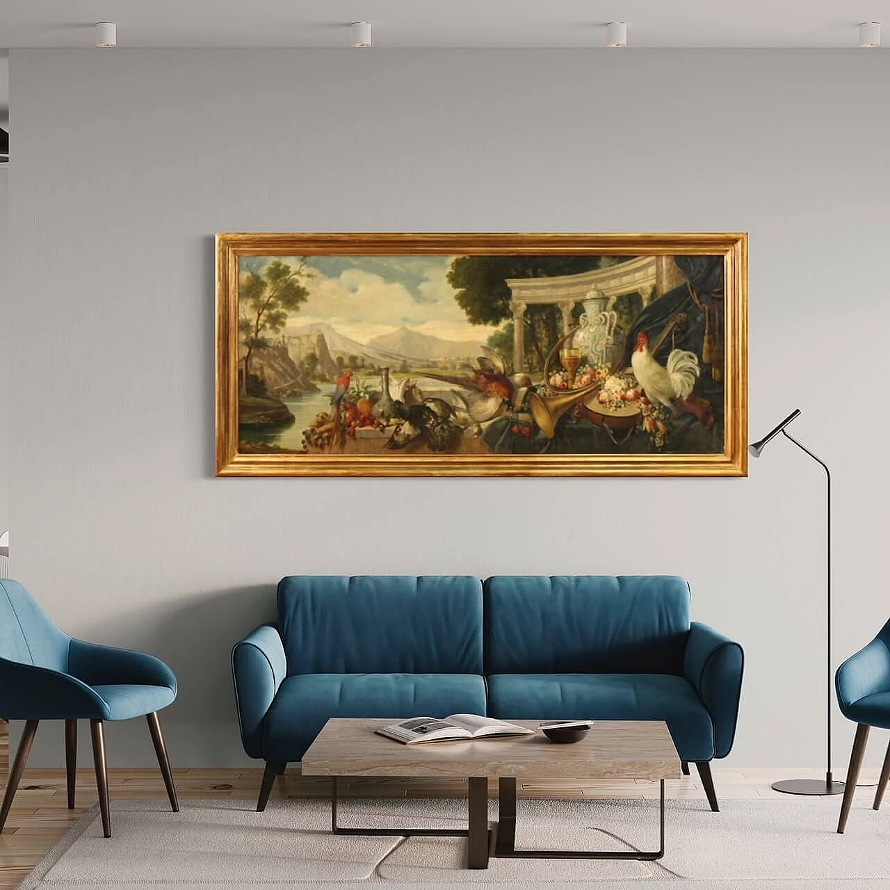 Giorgio Ceragioli, still life and landscape, oil painting on canvas 16