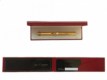 Penna a sfera Must De Cartier placcata oro, anni '80