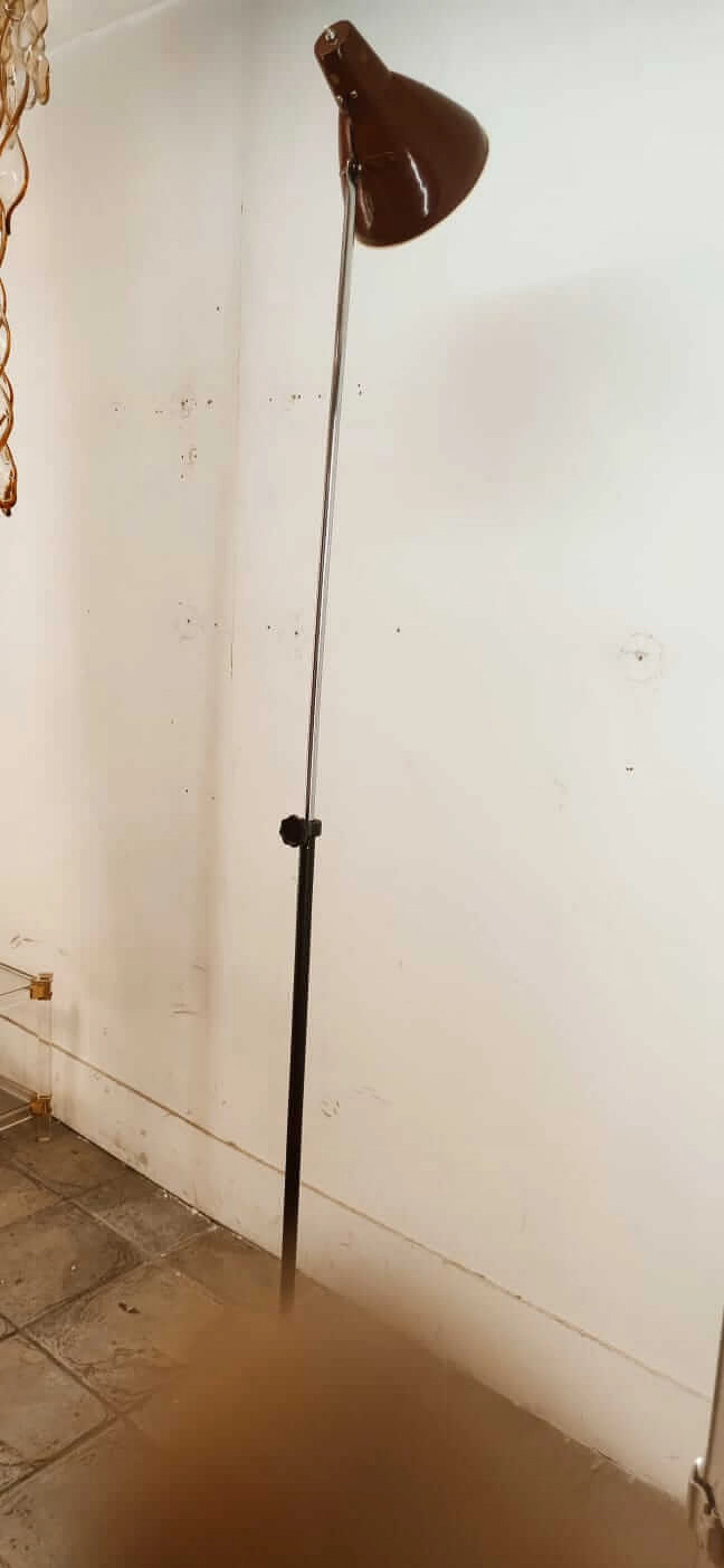 Brown metal floor lamp by Ing. S. Marcucci, 1950s 5