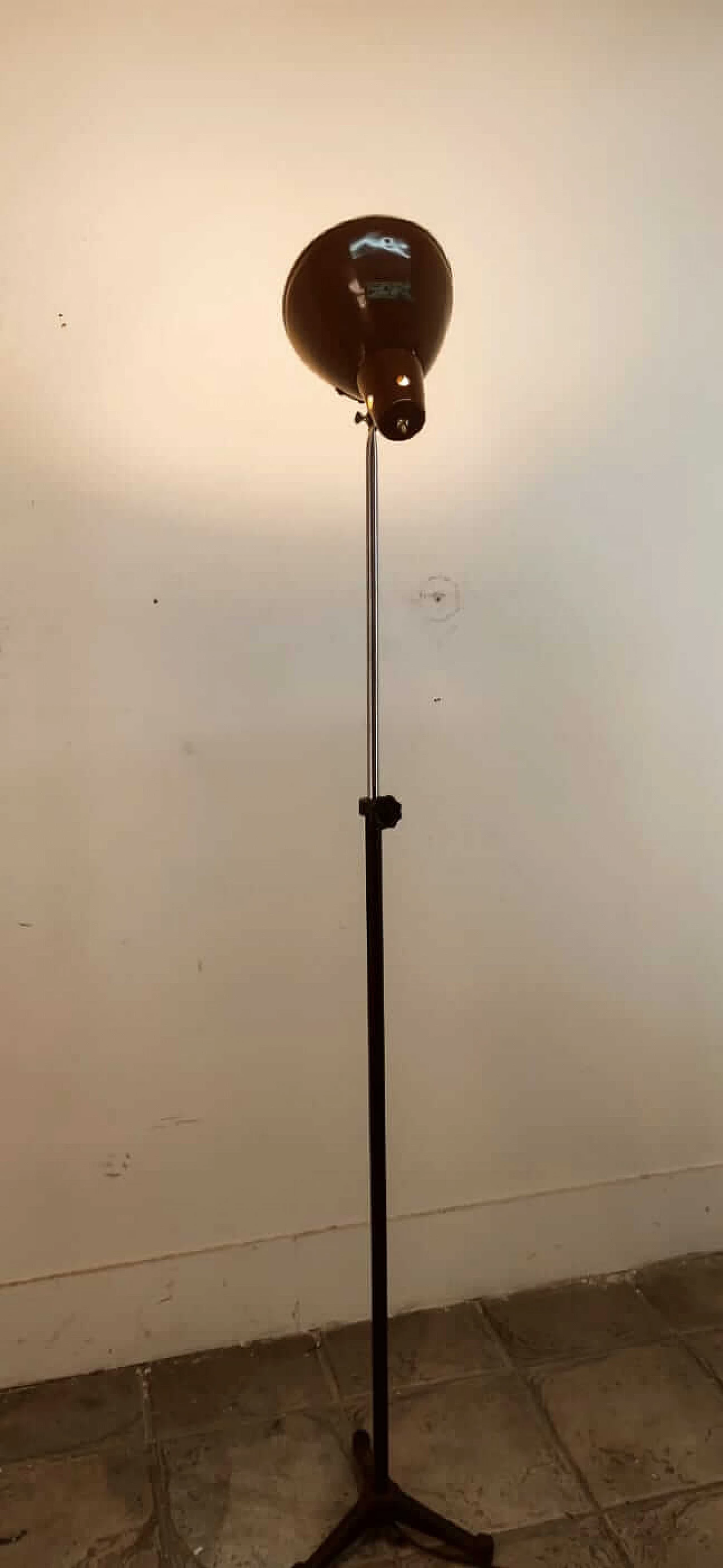 Brown metal floor lamp by Ing. S. Marcucci, 1950s 8