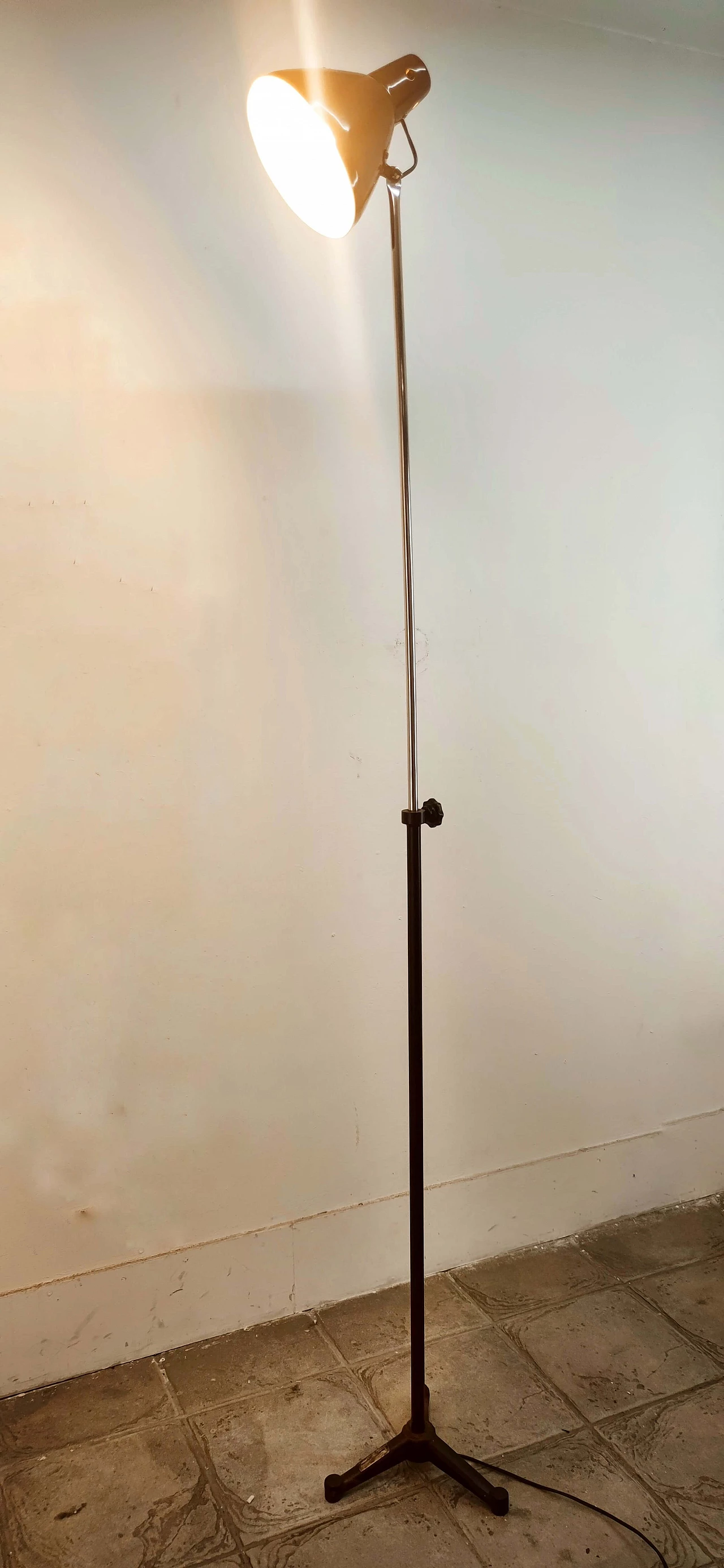 Brown metal floor lamp by Ing. S. Marcucci, 1950s 12