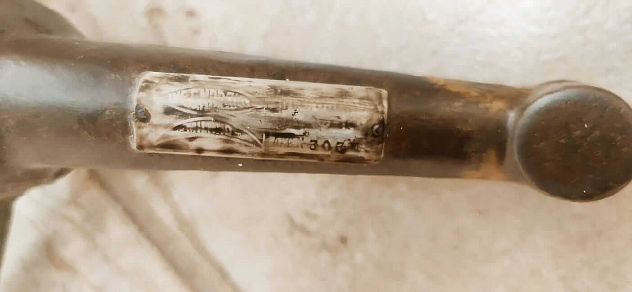 Brown metal floor lamp by Ing. S. Marcucci, 1950s 14