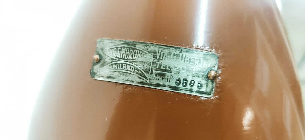 Brown metal floor lamp by Ing. S. Marcucci, 1950s 15